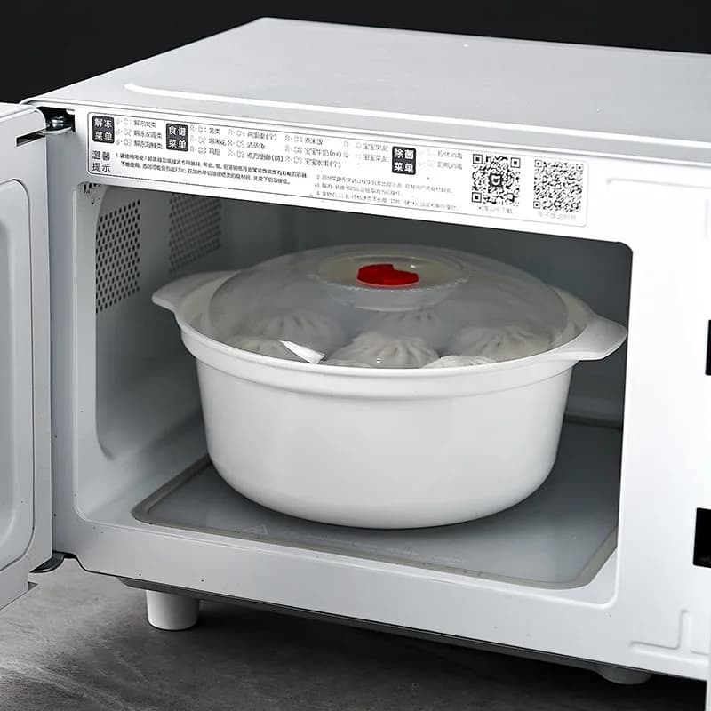 Special Container for Microwave Oven, Heated Pot for soups, Rice, Steam sandwiches, with lid, Ecological, for food, Kitchen tool