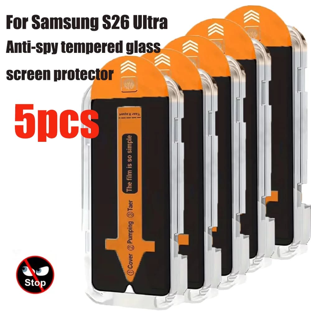 5 pezzi di protezione per la privacy dello schermo per Samsung Galaxy S26 Ultra S25 S24 S23 A56 A55 A57 A37 A26 A15 con strumento di installazione