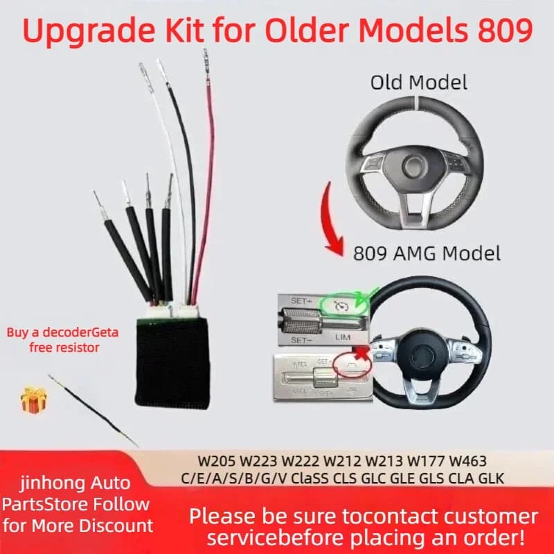 Kit di aggiornamento 809 per modelli più grandi Adattatore volante compatibile con Mercedes-Benz W205, W223, W222, W177, CLS, GLC, GLE