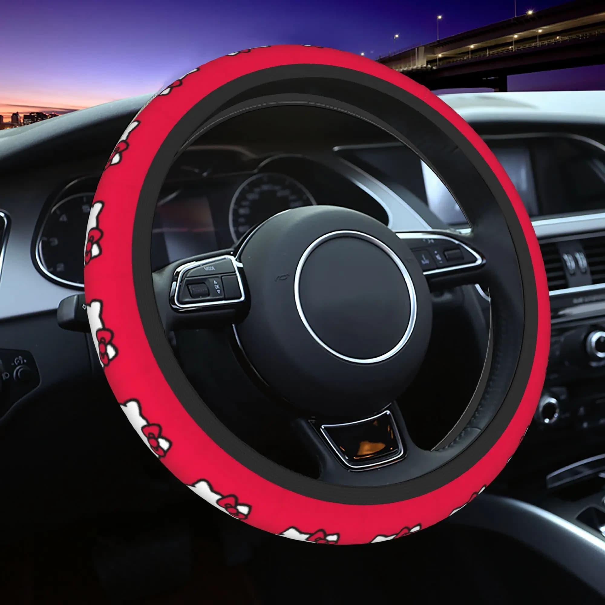 Hi Kitty Cover 37-38 cm Anti-slip, Protective Cover for Flyer, Colorful Interior Accessories for Cars