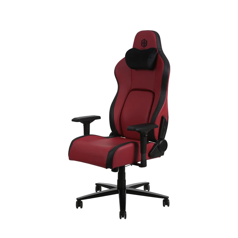 Sedia da Gaming Ergonomica Stile Sportivo in Pelle Rossa con Supporto Lombare Regolabile e Base Staccabile Reclinabile per Ufficio e Computer