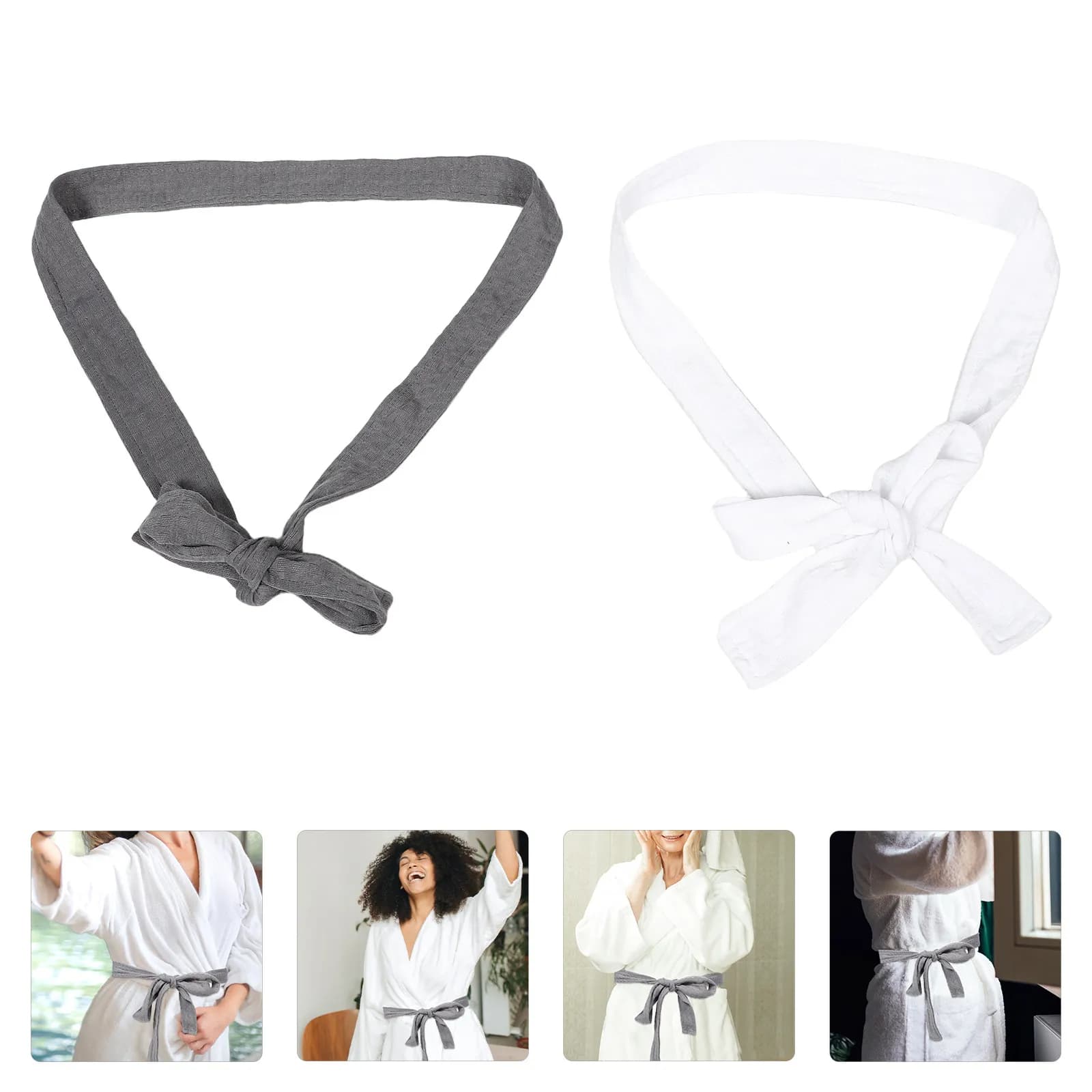 2 Pezzi Cintura Morbida in Flanella di Poliestere per Accappatoio, Unisex, per Uomo e Donna, Cintura di Ricambio Regolabile per Pigiama, Colori Vivaci