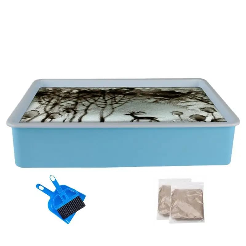Sand Art kit per bambini Sand Art Table Light Board per bambini Sand Art Lightbox da tavolo arte cinetica per ragazze e ragazzi come compleanno