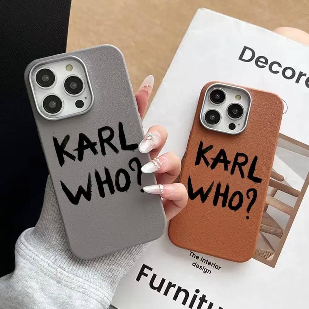 Cover per telefono K-KARLES-ES IMD colore argento per iPhone 16 15 14 13 12 11 Pro Max Plus
