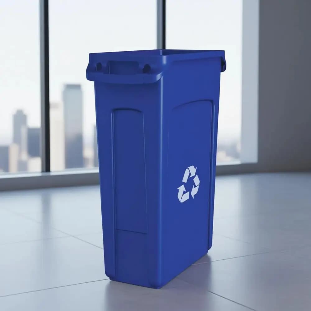 Contenitore per Riciclaggio in Plastica Ventilato da 23 Galloni per Cucine, Aule e Uffici