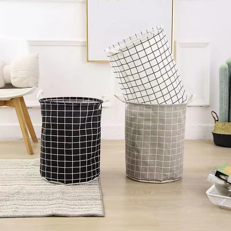 Nordic style dirty linen basket, fabric storage basket, folding storage basket for the house