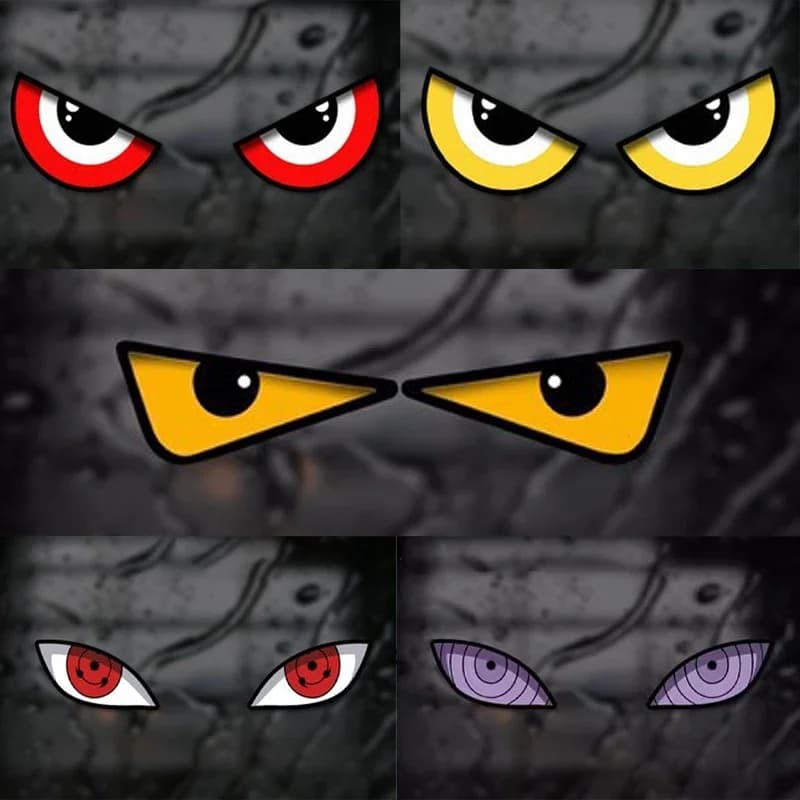 1 pcs car stickers funny devil eye decoration reflective custom cycling bike helmet stickers universal accessories