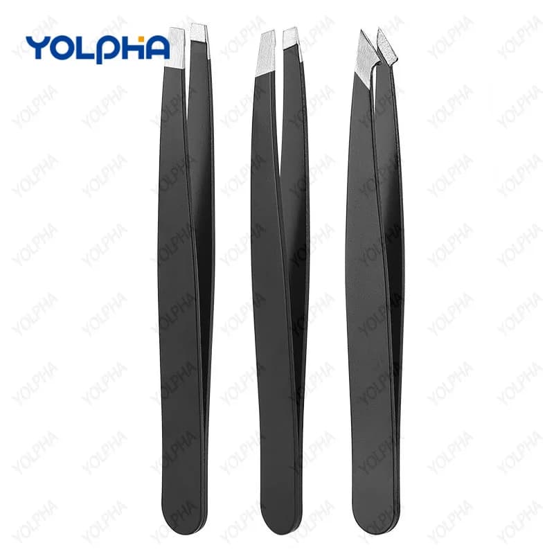 Pinzette per sopracciglia in acciaio inossidabile Set Strumenti per l'estensione delle ciglia per la rimozione dei peli del viso incarniti Clip per sopracciglia Kit per il trucco di bellezza