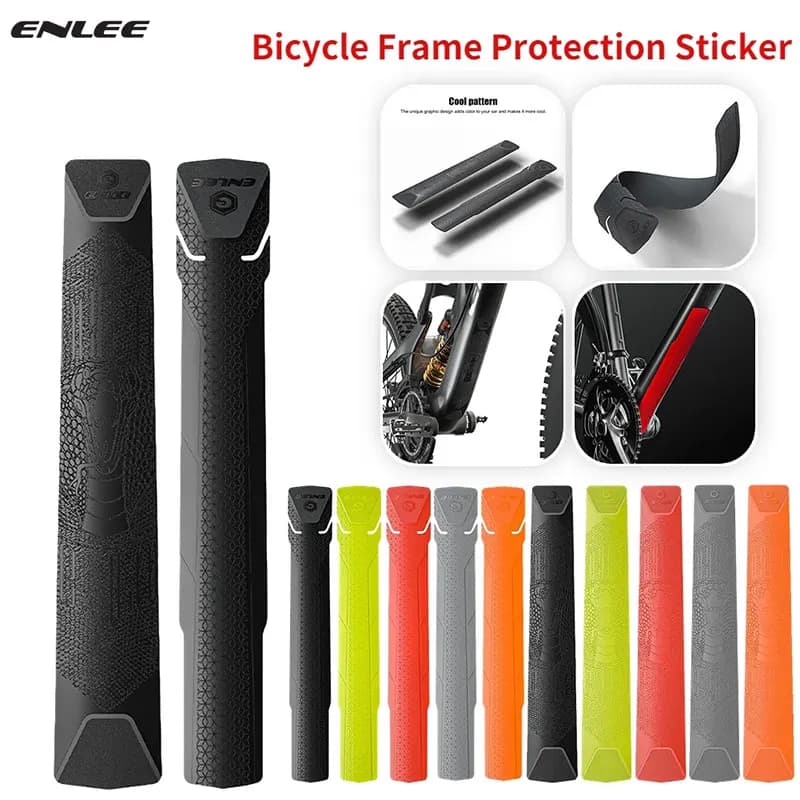 ENLEE Anti-scratch protection for bicycle frame MTB / Anti-slip wall decal for road bicycle Protection for frame Protection for chain