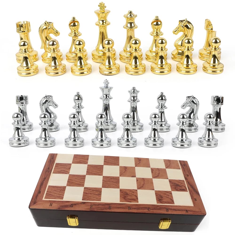 Metal Chess Set for Adults Travel Portable Suitable for Beginners and Professional Players Chess Sets Tournament Edition