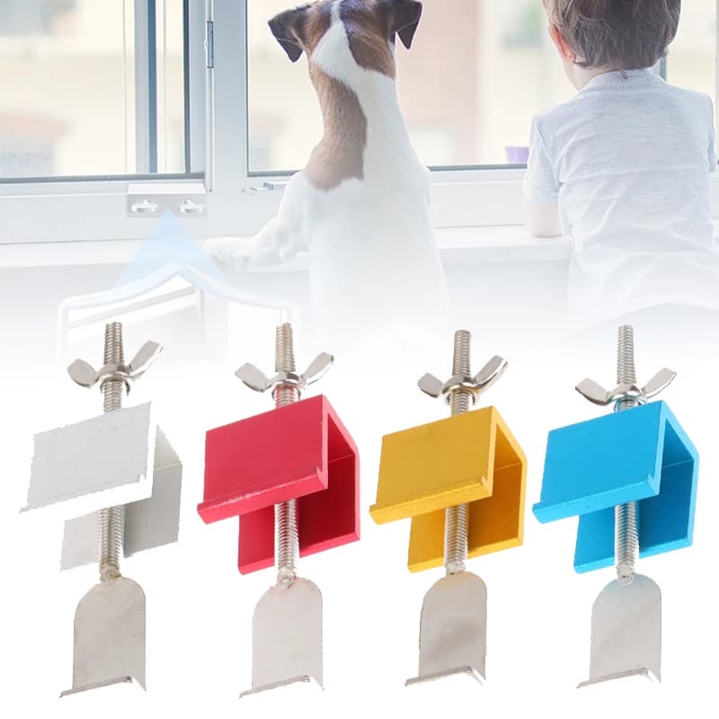 Adjustable Window Lock Stopper Safety Locks for Kids and Pets Anti-theft Door Lock Non Punch Sliding Window Lock Hardware