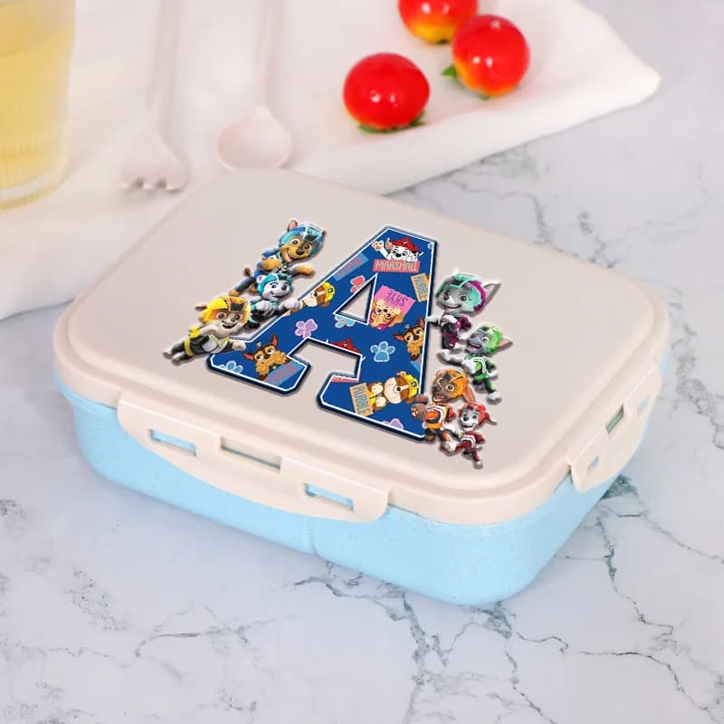 Paw Patrols Lunch Box Office Scatole per il pranzo da picnic all'aperto Kawaii Anime Chase Letter A-Z Boys Thermal Insulation Bento Case Regali