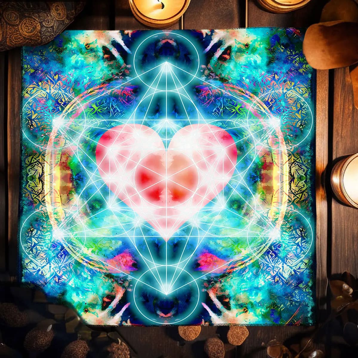50/75/110/137cm Tarot mat Mandala Flower Of Life Tarot Tablecloth Altar Cloth Pagan Witchcraft Divination Oracle Card Pads