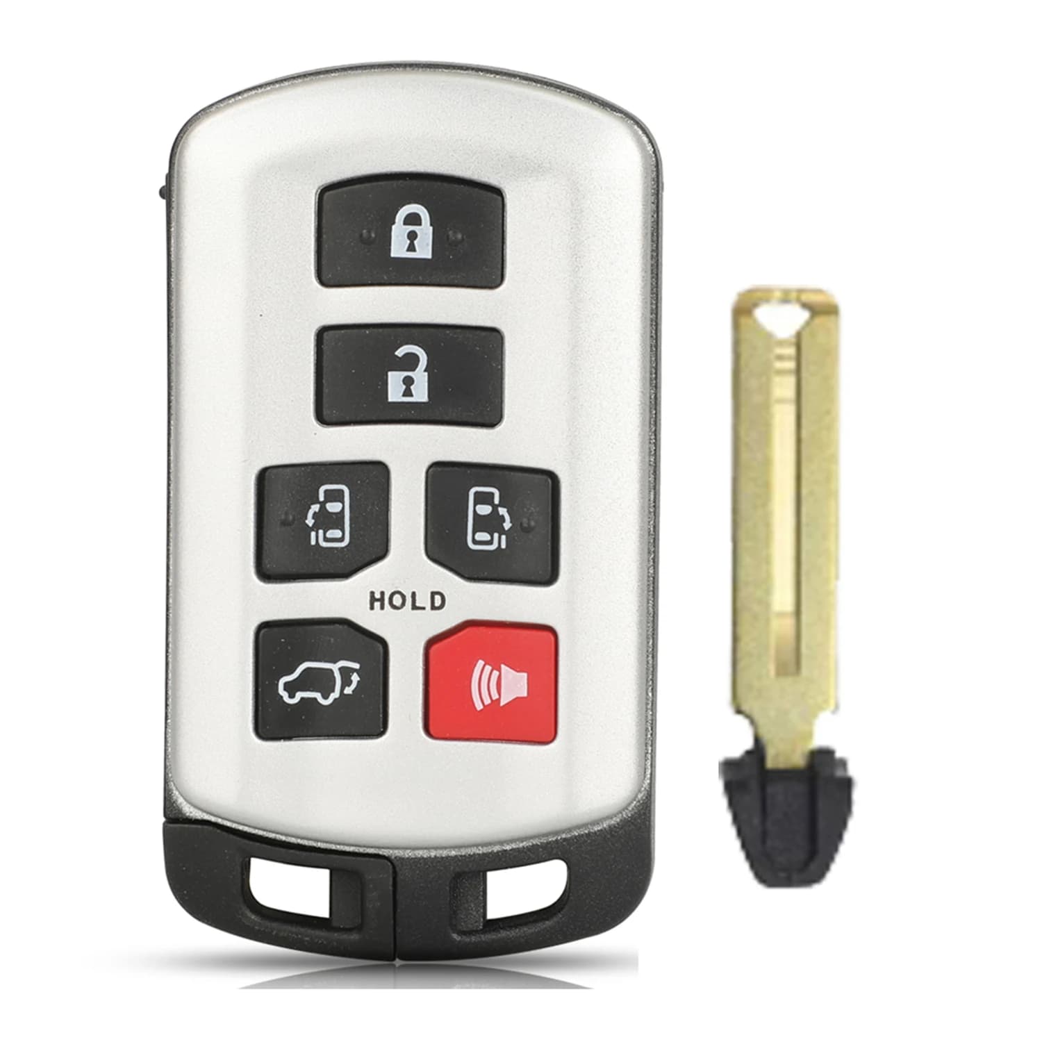 Jingyuqin Remote Smart 6 pulsanti guscio chiave auto per TOYOTA SIENNA 2011-2020 custodia Fob accessorio auto