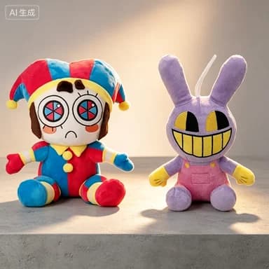 Hot The Amazing Digital Circus Pomni Jester Clown Plush Toy Soft Stuffed Cartoon Doll Home Decor Throw Pillow For Adult Gift