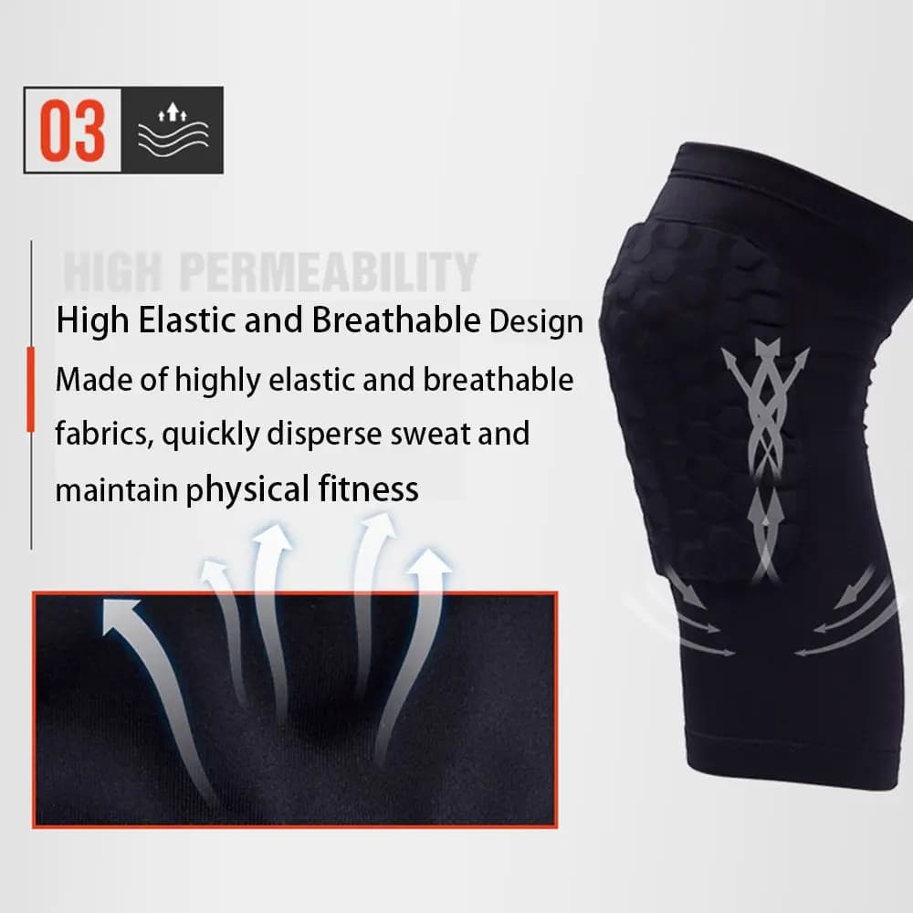 Regalo per Amico Appassionato di Basket: Protezione per le Gambe, Attrezzatura Fitness, Fascia Compressiva per Gamba, Supporto a Nido d'Ape, Ginocchiera Unisex