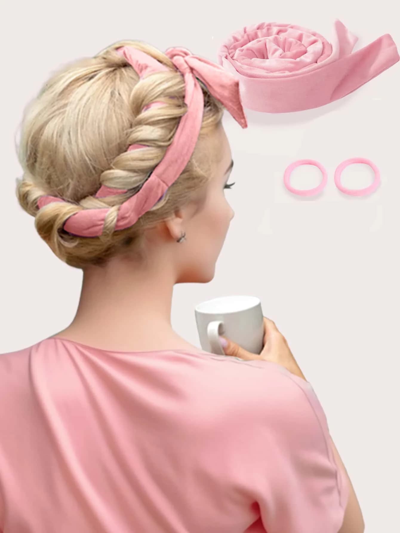 Fascia per capelli arricciante senza calore, Elastico per capelli arricciante senza calore, Fascia per capelli arricciante da indossare durante il sonno, Strumento per lo styling fai-da-te per onde naturali e morbide, Ferro arricciacapelli, Arricciacapelli senza calore, Ferro arricciacapelli, Prodotti e accessori per capelli, Adatto per saloni, centri estetici, per il ritorno a scuola