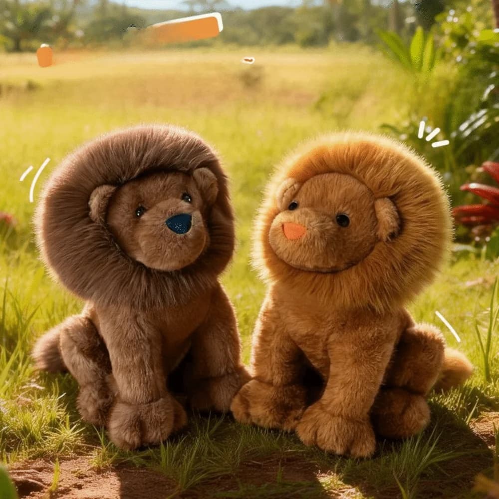 New Design Soft Lion Stuffed Animal Plush Pillow Cute Emotional Support Stuffed Animals Plush Lion Pattern Stuffed Toys