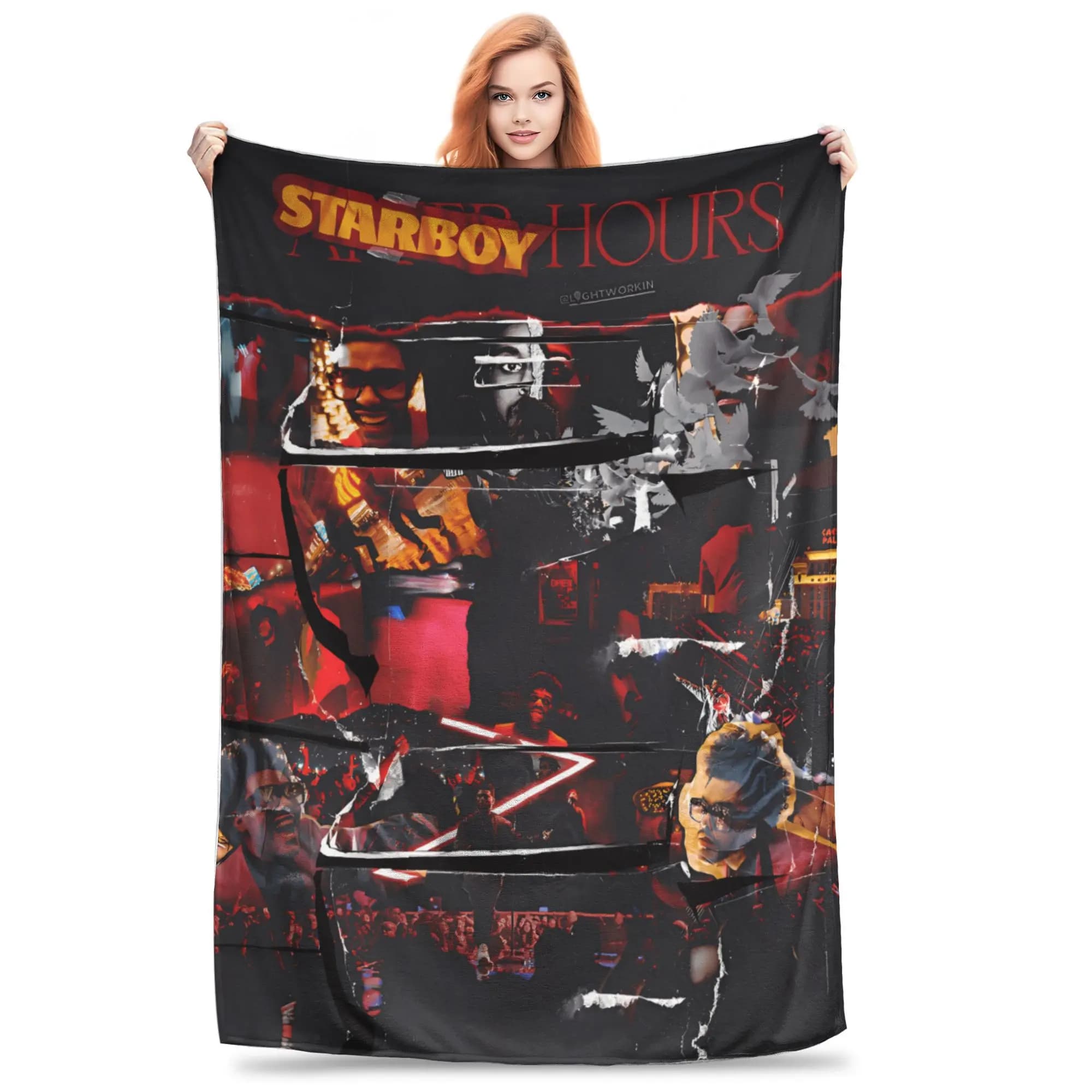 The Weeknds Rapper Singer Blankets Quality Soft Warm Throw Blanket Winter Travel Living Room Fluffy Bedspread