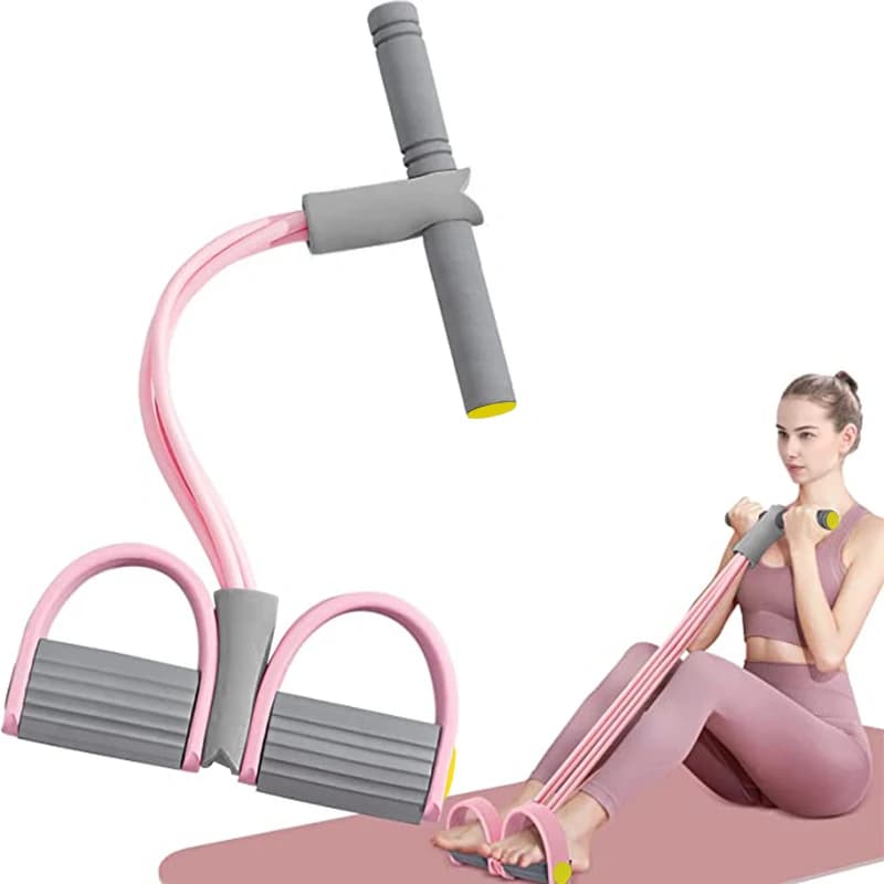 4 Pipe Yoga Pedal Extractor Resistance Mesh Elastic Waist Brace For Pulling Fitness Equipment for Addome Life Arm Training