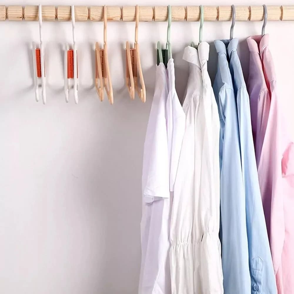 New Folding Clothes Hanger Practical Laptop Towels Travel Carrier Hooks for Home