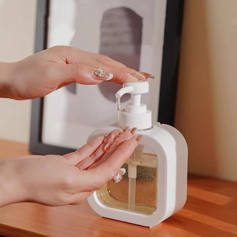 Dispenser di sapone liquido con pompa, bottiglia vuota per shampoo per sapone da bagno, gel doccia, contenitore per lavanderia 300 ml, 500 ml