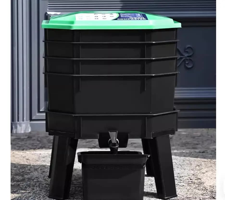 Contenitore per fermentazione del compost, scatola per allevamento di lombrichi, vassoio per compostaggio di rifiuti alimentari e letame, in materiale PP