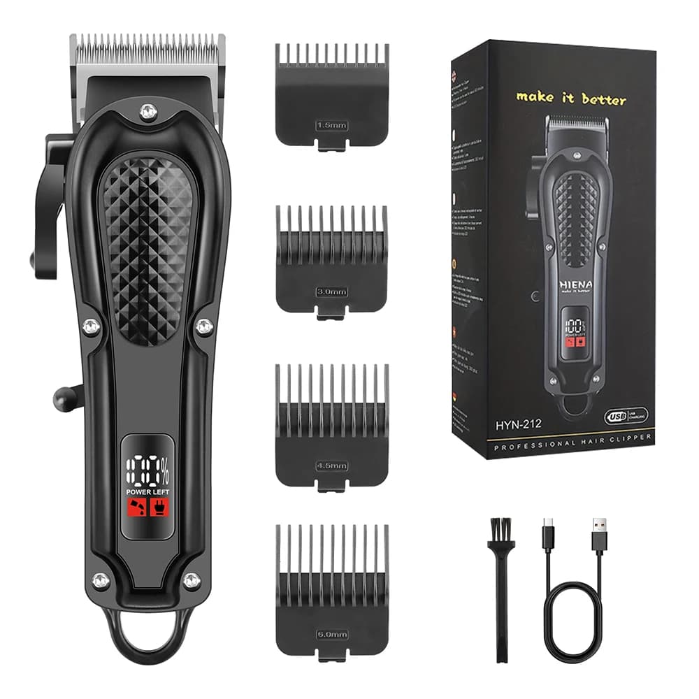 Professional Barber Electric Hair Clipper Rechargeable Cordless Beard Trimmer Men Powerful Electric Hair Cutting Trimming Tool