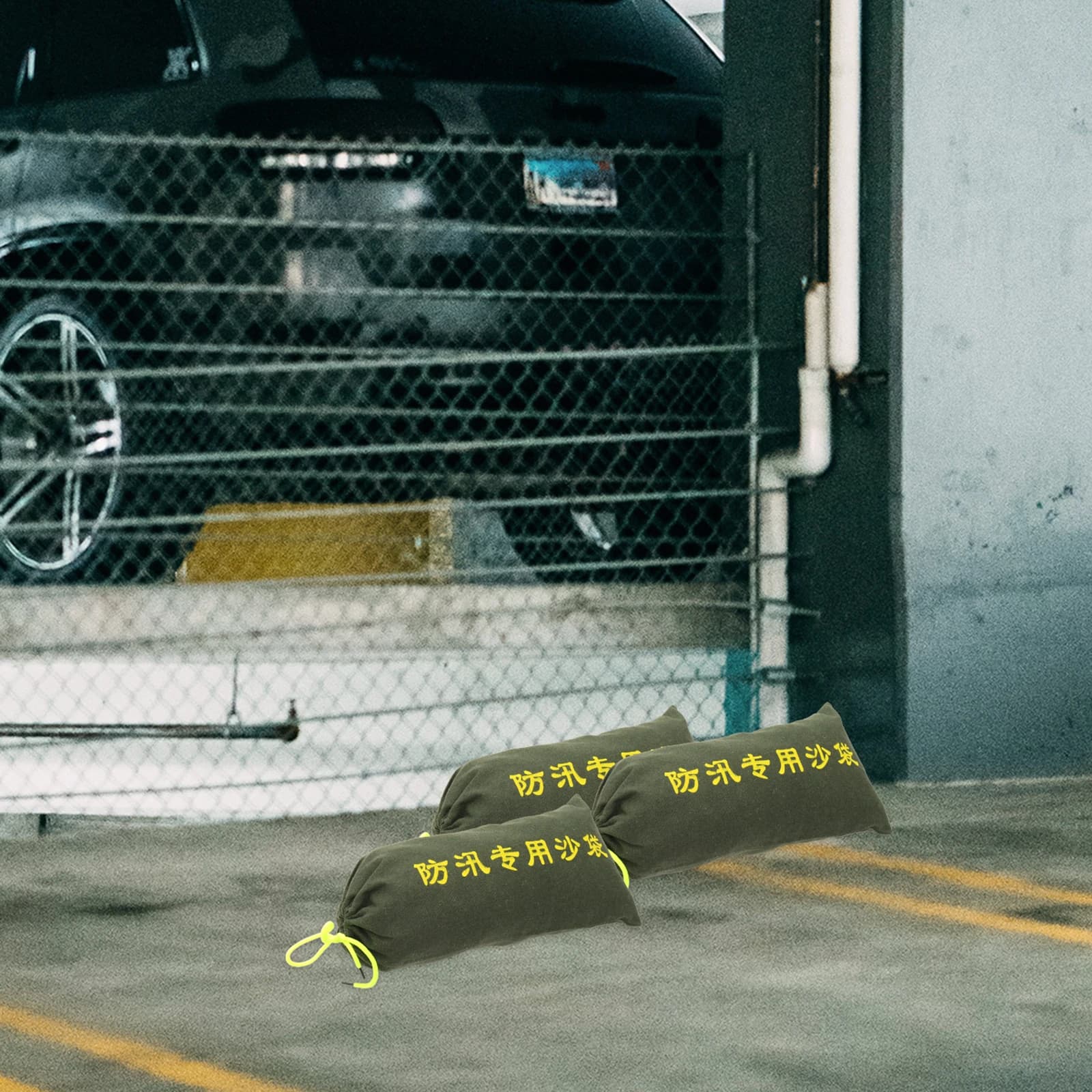 3 pezzi sacchetto di sabbia vuoto per porta barriera contro le inondazioni tappo acqua garage barriera impermeabile anti-inondazioni sacchetto di sabbia con coulisse tela inondazione
