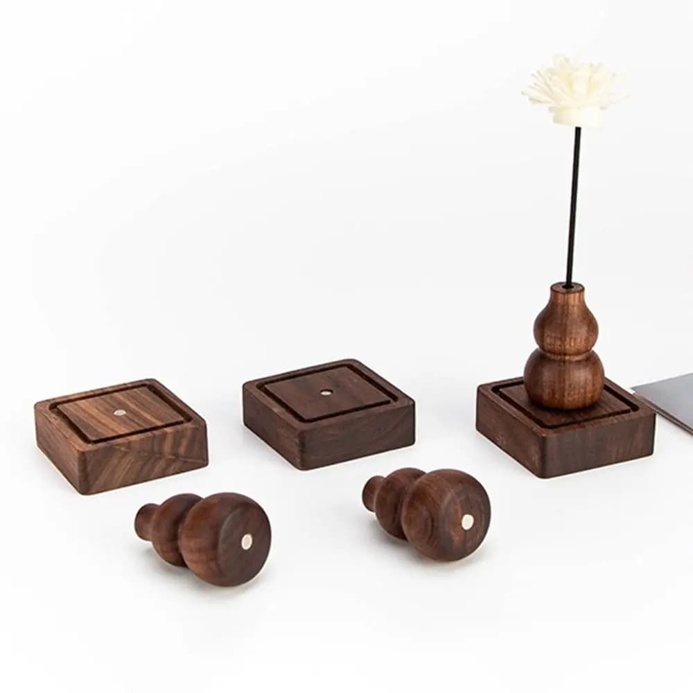 Sfera di legno volatile Diffusore di aromaterapia Magnetismo Diffusori di oli essenziali di zucca ricaricabili Creativo unico