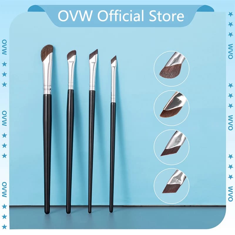 Pennello per eyeliner angolato di precisione OVW Pennello per eyeliner falce per occhi perfettamente definiti