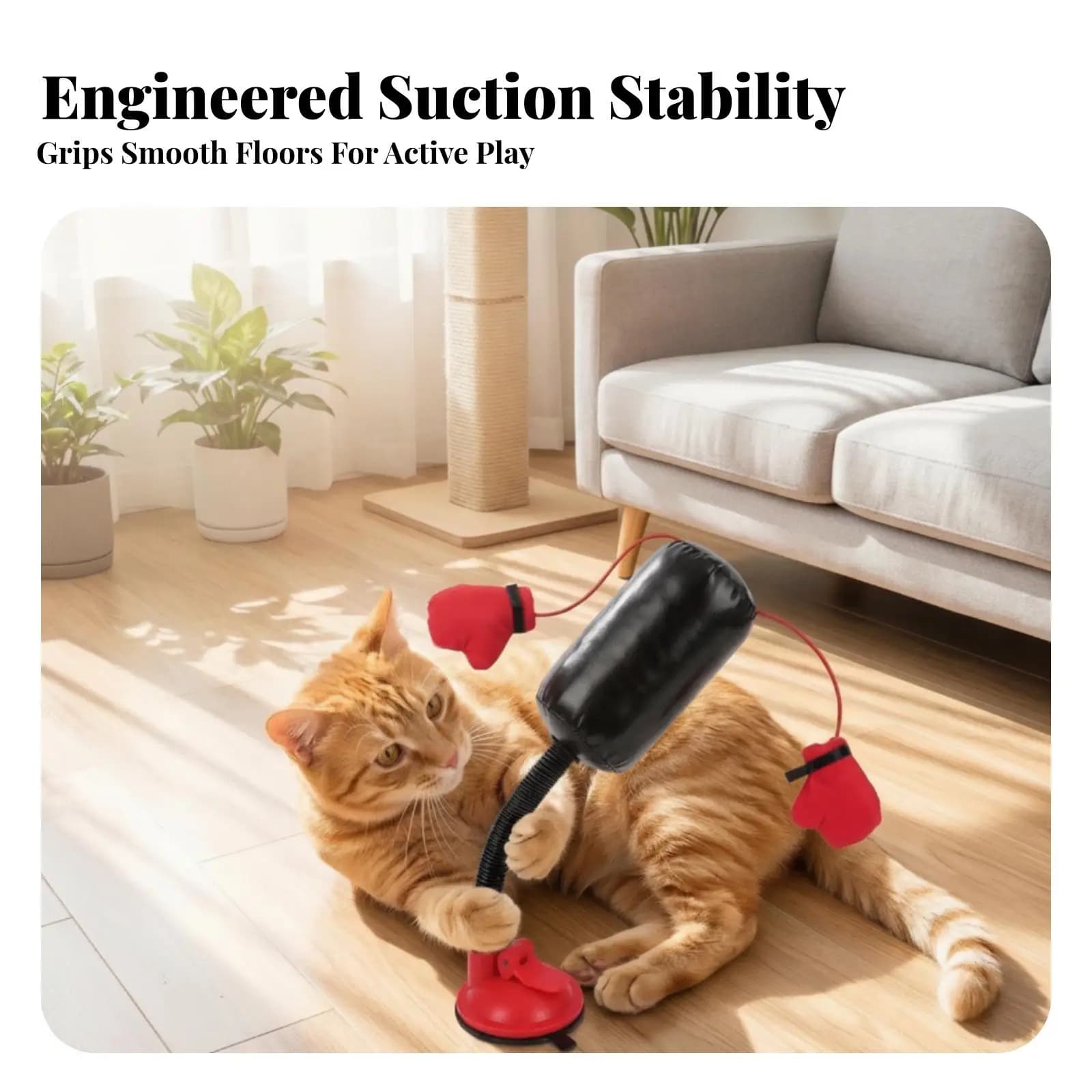 Cat Punching Toy | Interactive Indoor Play, Cat Punching Bag Toy, for Apartments