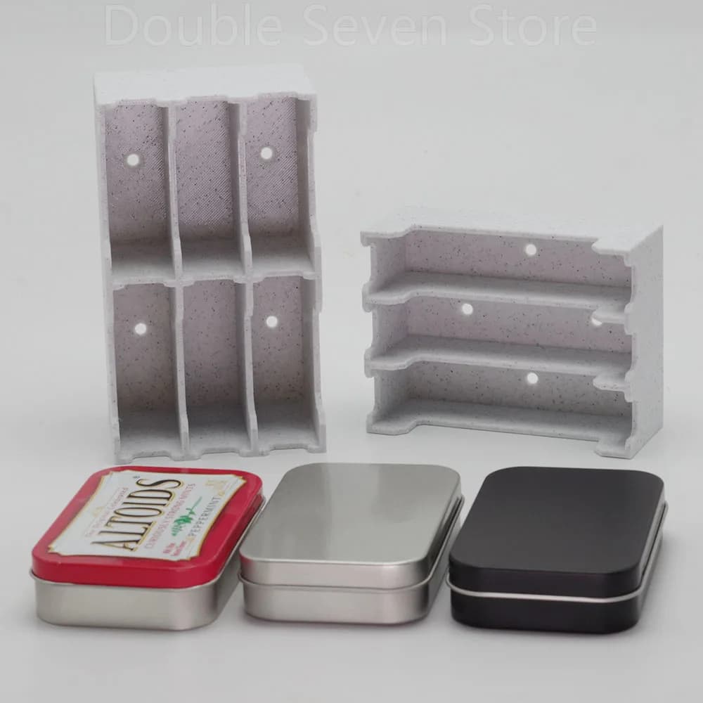 Organizer per la raccolta degli oggetti da scrivania a parete in latta Caddy Rack per lattine di 3 o 6 altids