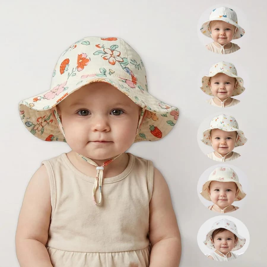 Cappellino per neonati personalizzato ETSY in tinta unita - nuovo cappello estivo e primaverile per bambini, con adorabili orecchie, catenella portaciuccio rilassante