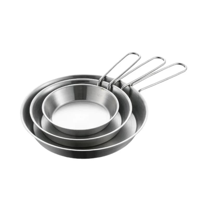 Comode padelle antiaderenti con manico pieghevole in acciaio inossidabile per cucinare