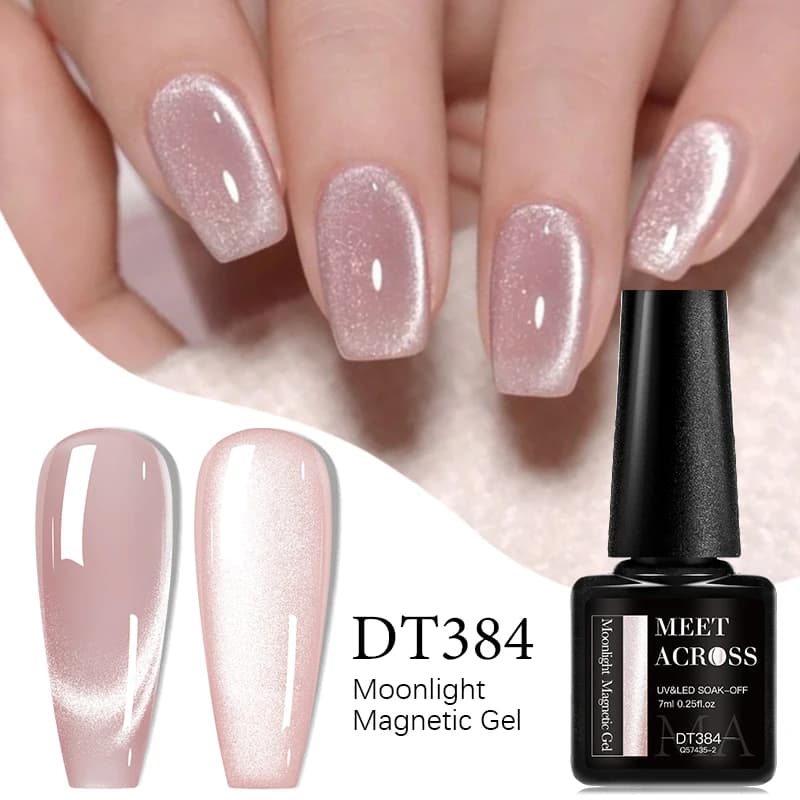 7 ml cat magnetic nail polish magnetic glitter gel semipermanent pink silver UV/LED necessary Soak Off Painting Vanrish Design
