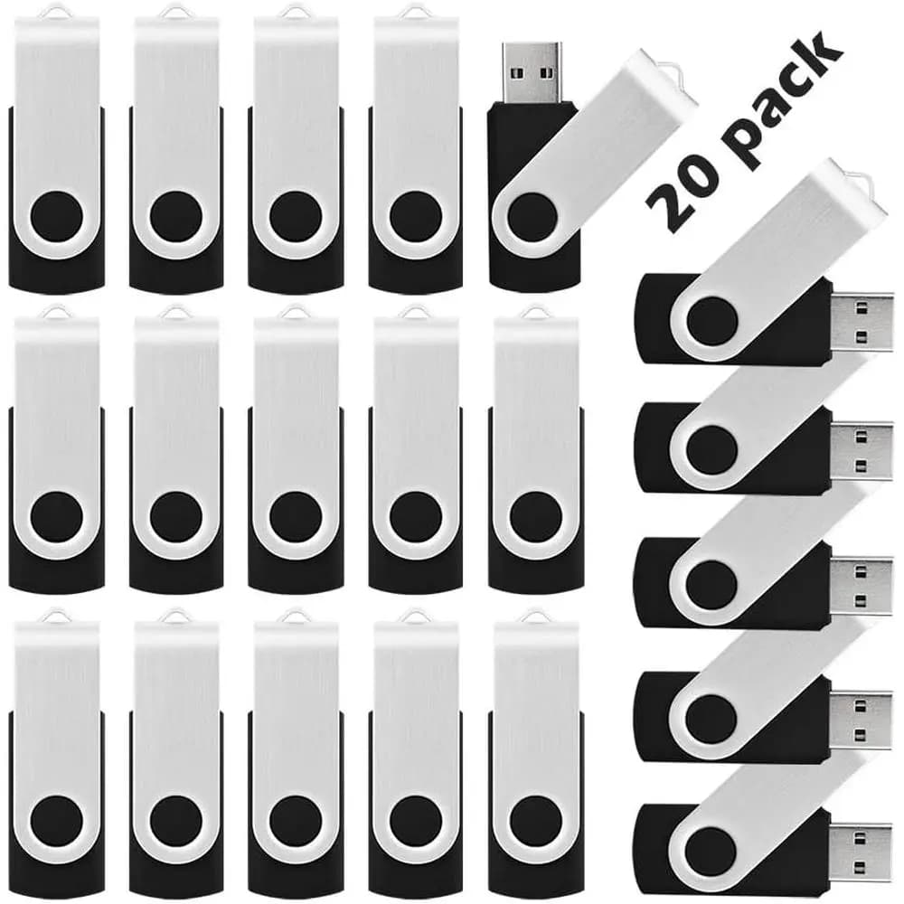 Confezione da 20 Chiavette USB Nere da 4GB