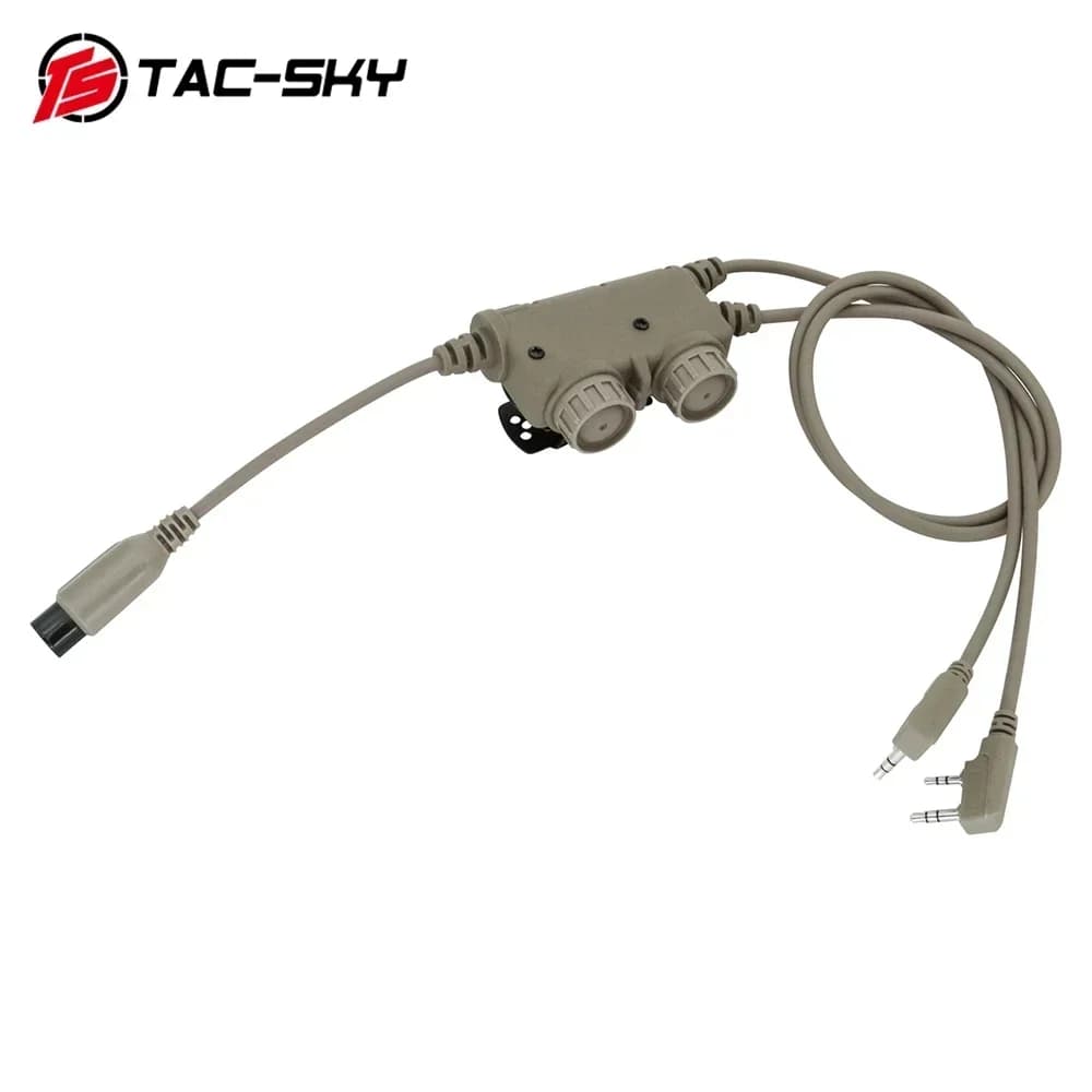 Adattatore PTT tattico per comunicazione RACDual compatibile con COMTA tattica PER auricolare SORDIN e walkie-talkie con spina KENWOOD