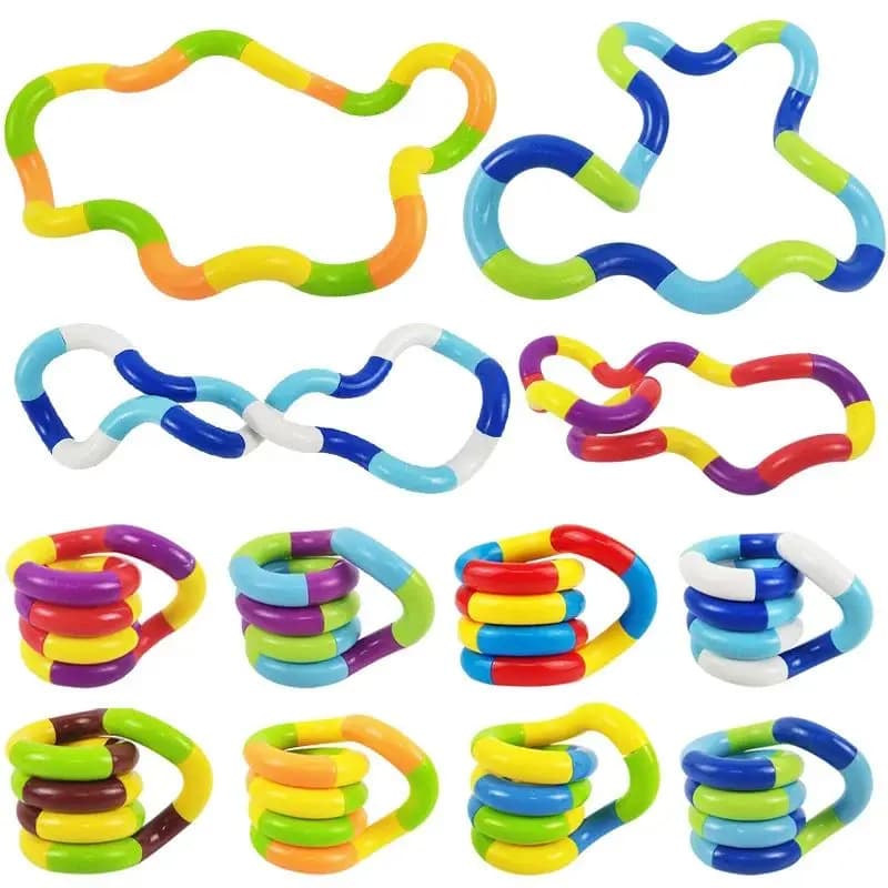 Giocattolo Antistress Multicolore Silenzioso e Flessibile, Strumento Educativo Sensoriale per Bambini