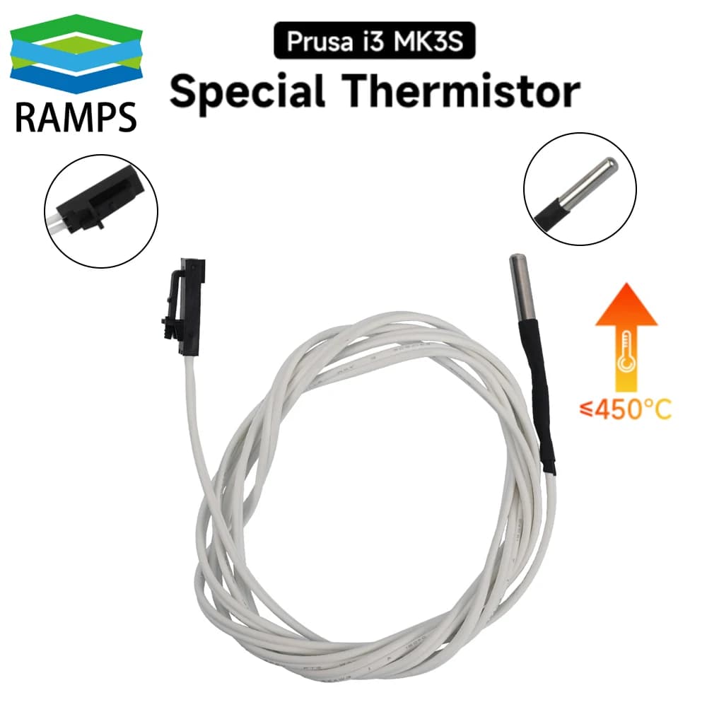 Termistore Per Prusa i3 MK3S+ Cartuccia Termistore Stampante 3D Sensore di Temperatura 3*12mm Cavo Bianco