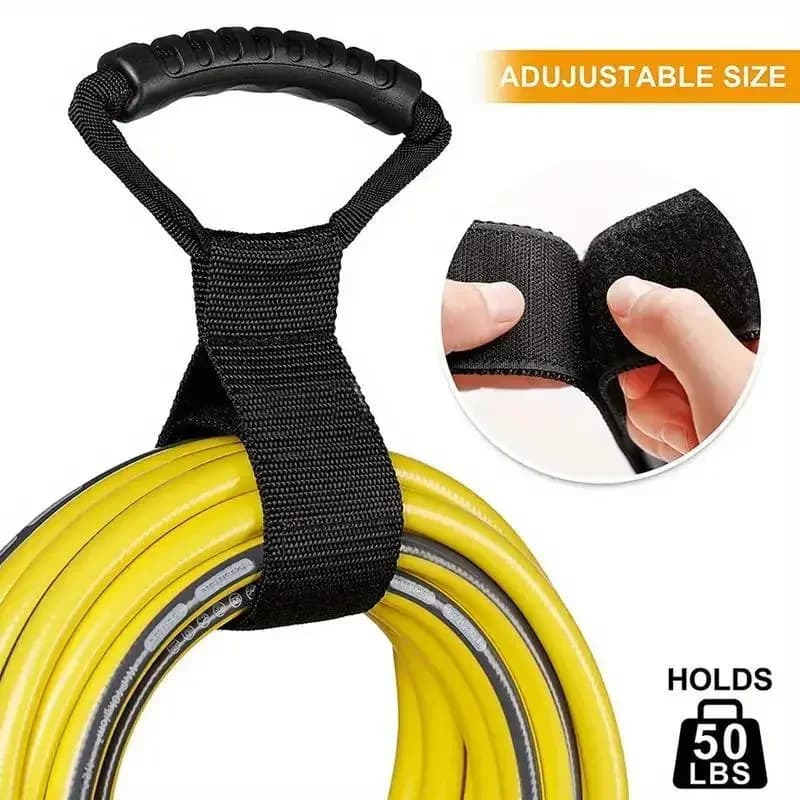 Cinghia di stoccaggio Cavo con gancio e anello per carichi pesanti Cinghia da trasporto, gancio e organizer con maniglia per tubi da piscina Cavi per tubi da giardino