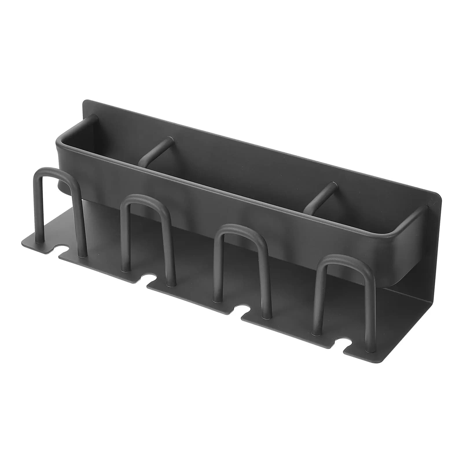 Portaspazzolino Mini in Alluminio Spaziale da Parete Senza Foratura, Organizzatore Multifunzionale per Bagno con Drenaggio e Porta Dentifricio