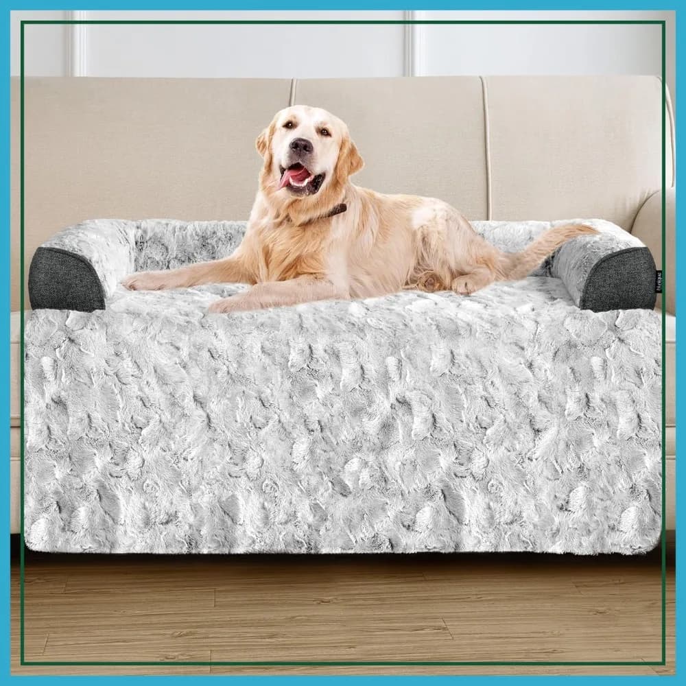 Cuccia Calmante Extra Large per Divano, Copridivano Lavabile 45x37 Pollici, Tappetino Antiscivolo in Peluche per Divano, Protezione per Mobili
