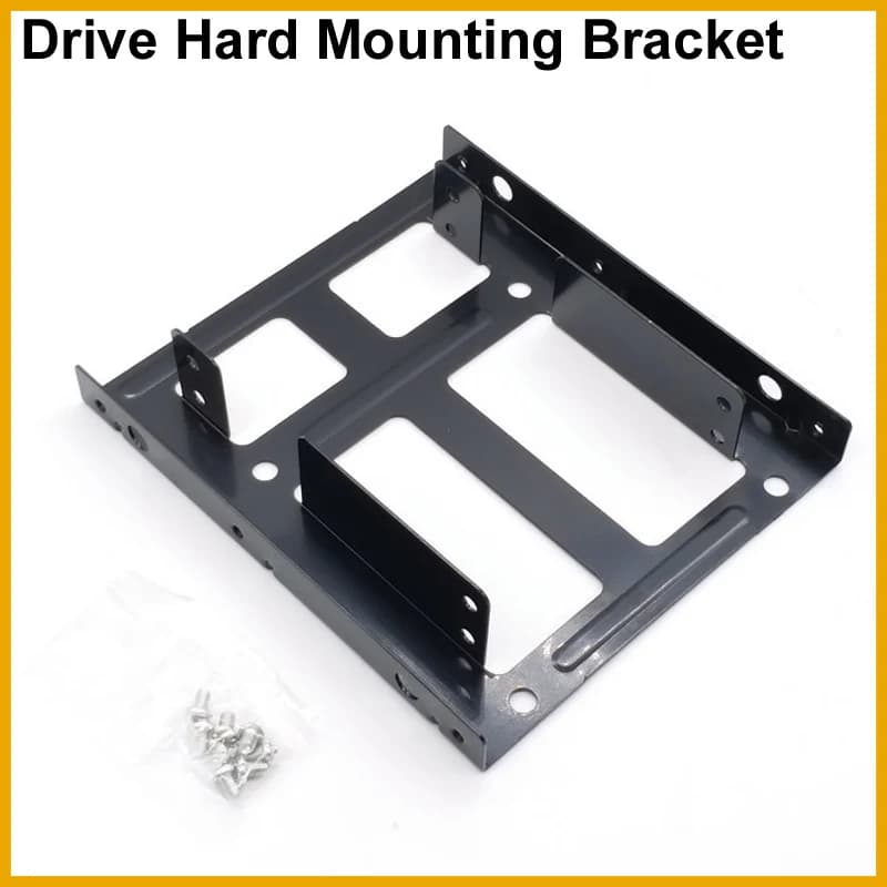 NEW 2026 2.5 Inch to 3.5 Inch 2-Bay External HDD SSD Bracket Metal Mounting Kit Adapter Support With SATA Data Power Cables Set