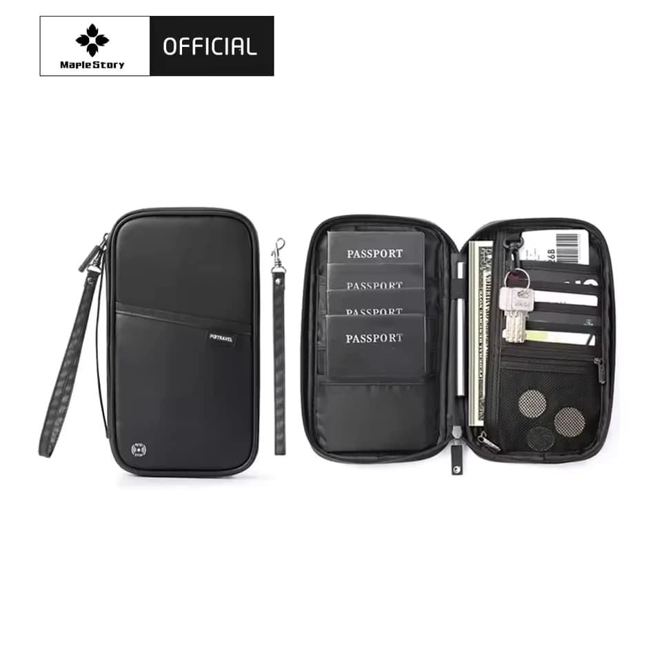 Portafoglio per passaporto con blocco RFID Porta passaporto per famiglia Custodia per documenti multifunzionale Organizer Accessori da viaggio Borsa per documenti