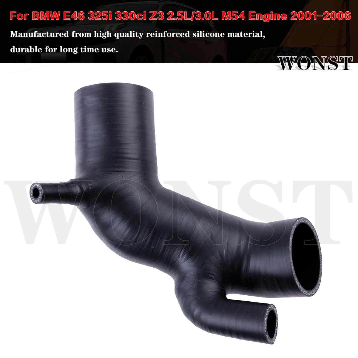 Silicone Intake Boot Hose For BMW E46 325i 330ci Z3 2.5L/3.0L M54 Engine 2001-2006