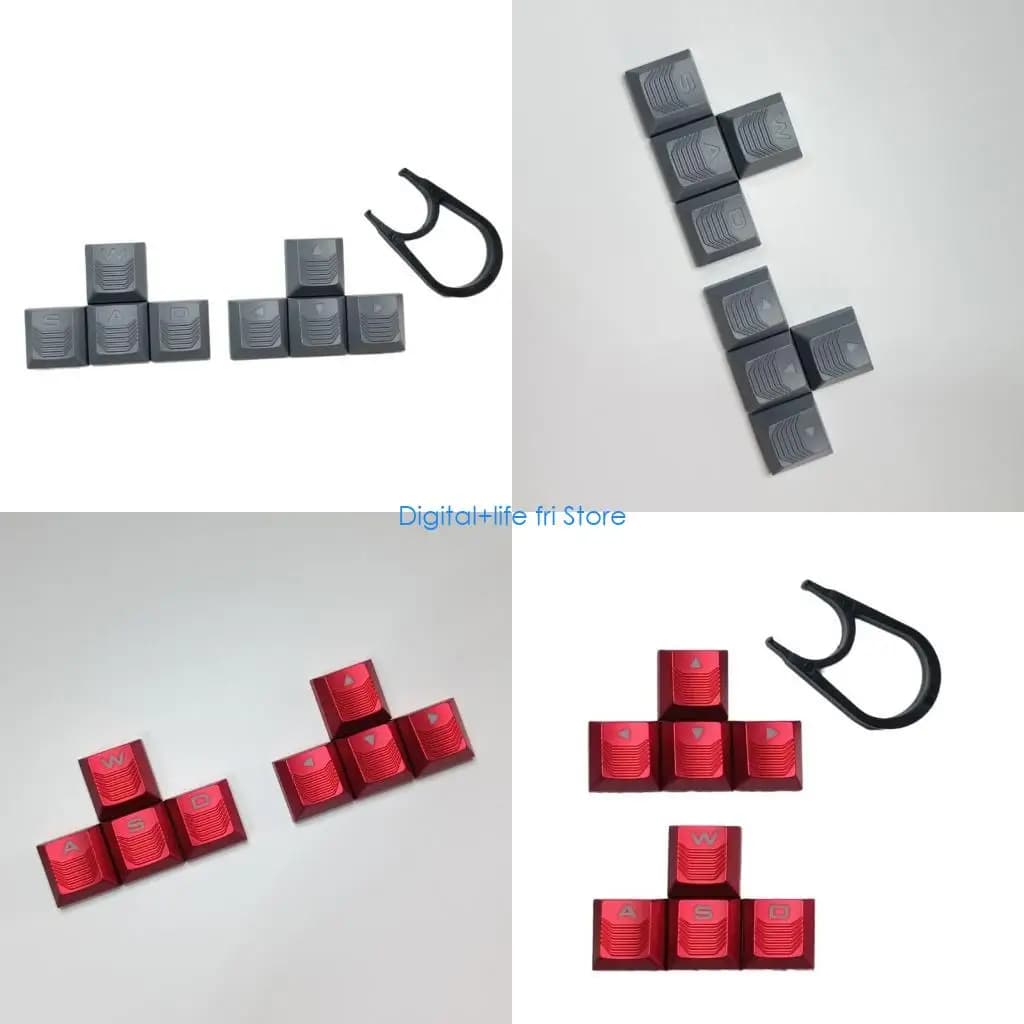 E06D Translucent Keycaps for WASD and Arrows Keys Keycaps Easy Installation for Mechanical Keyboards Gaming Keycap Set 8PCS