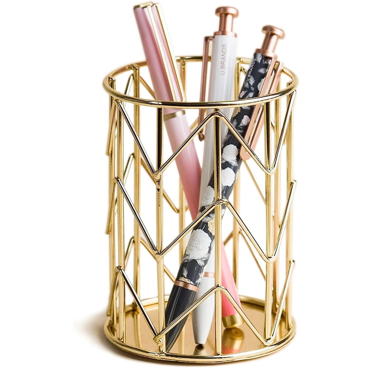 Portamatite nordico portamatite in filo metallico cavo portamatite da ufficio portamatite accessori da tavolo oro rosa