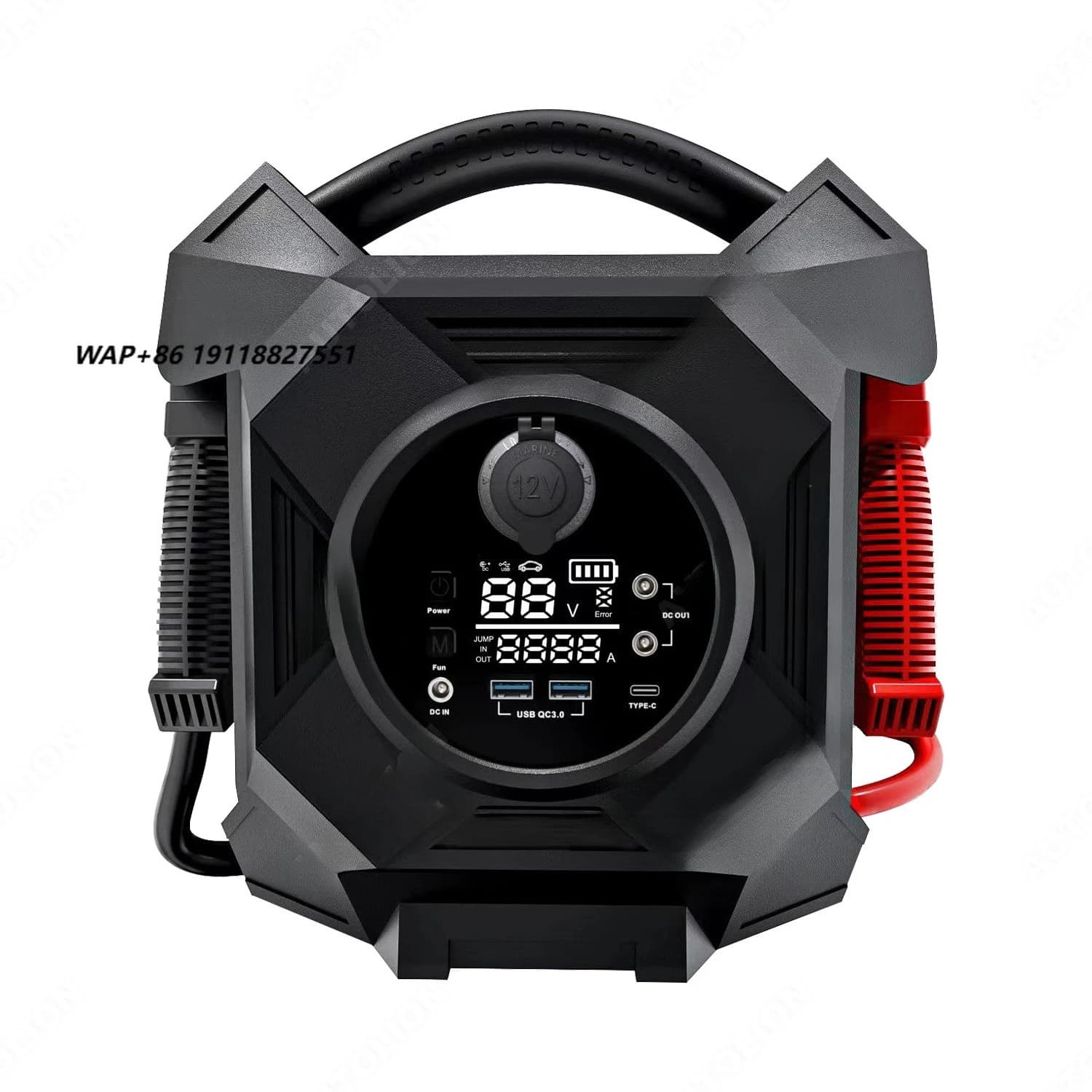 3-in-1 24V Jump Starter 12V/24V Vehicle Boost 6000A Peak Current 239800mAh with LED Lighting