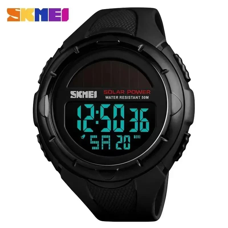 SKMEI 1405 Sport Digital Mens Solar Wrist Watch for Environmental Power Alarm Clock Male Reloj Hombre Men Luminous Watches